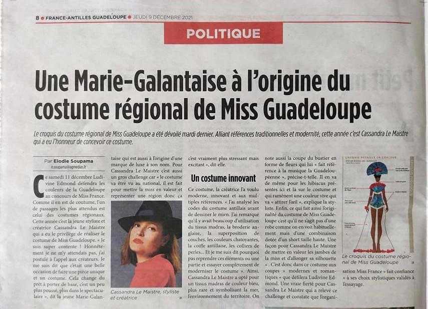 Cassandra Le Maistre à Miss France ! — photographie des archives