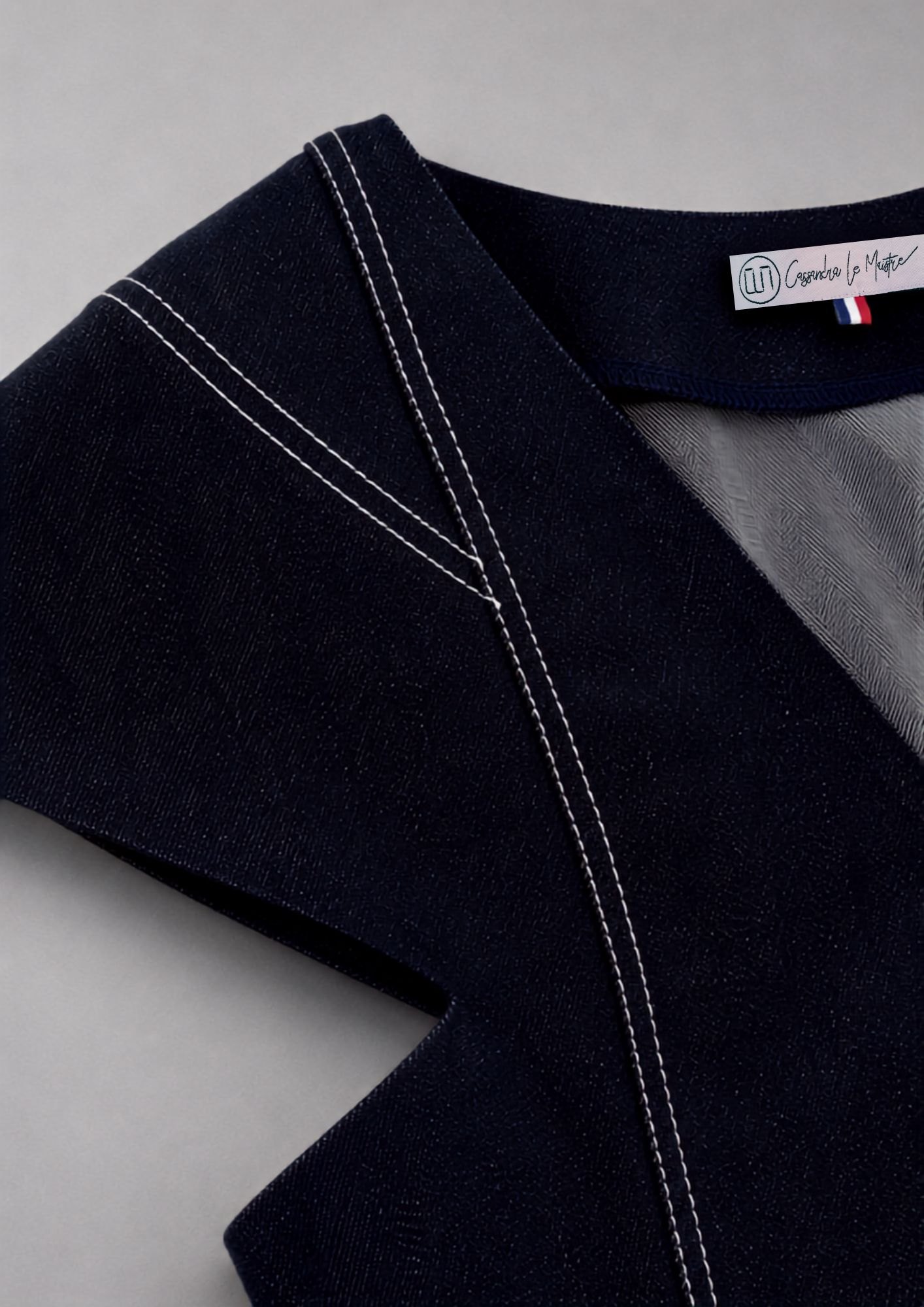 Haut papillon en denim — vue 3