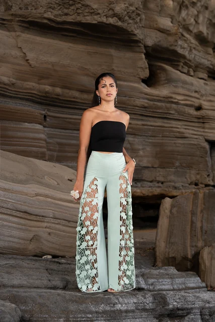 Pantalon dentelle Orchis — vue 2