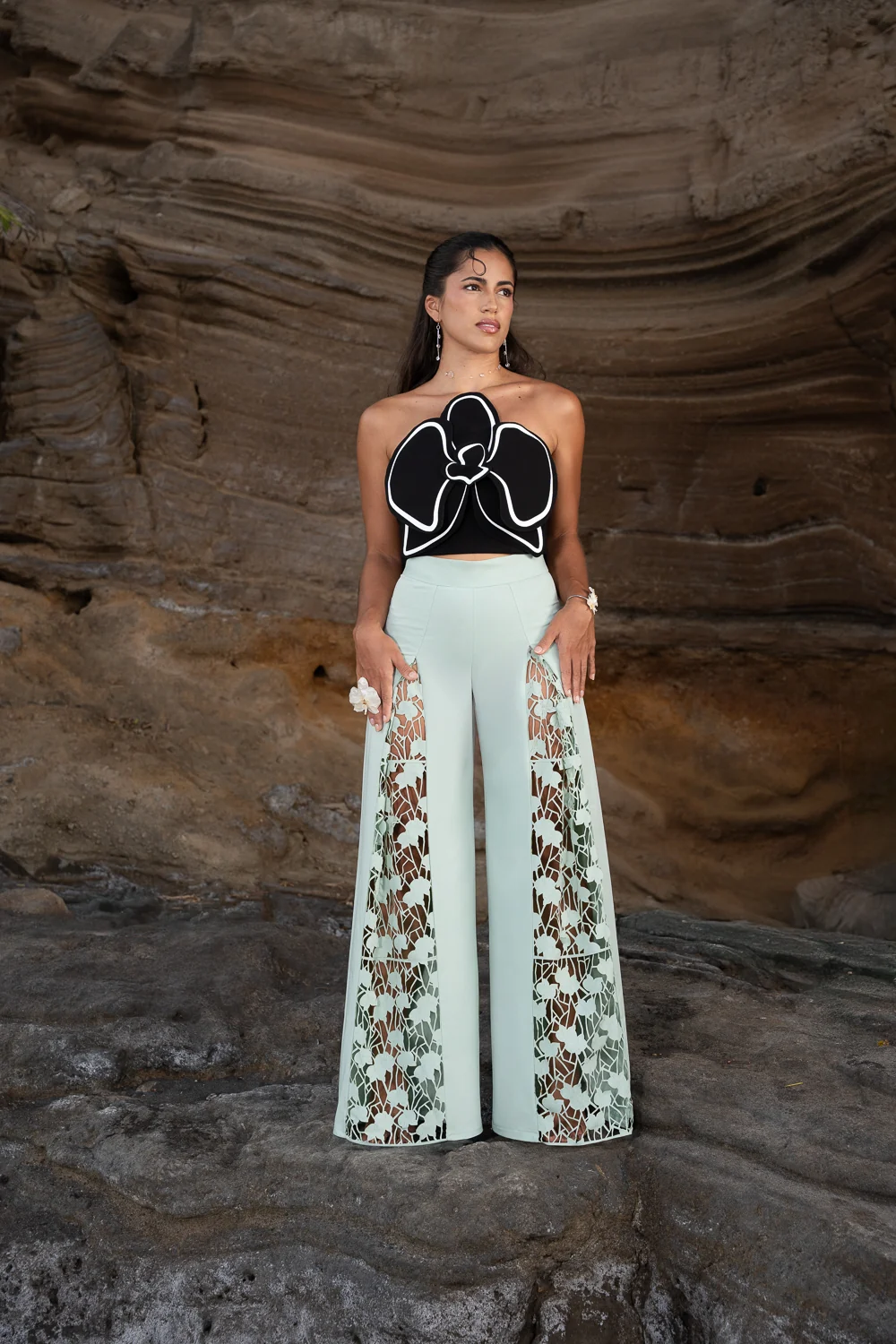 Pantalon dentelle Orchis — vue 3